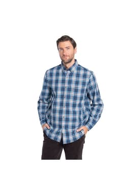 Camisa Franela Escosesa Long Island Azul L
