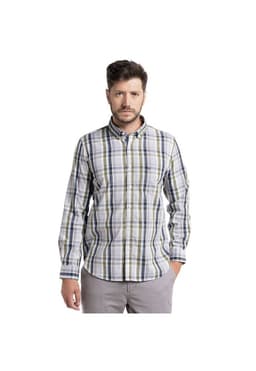 Camisa Trevira Cuadros Almeria Azul Petroleo M