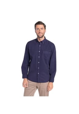 Camisa Textura Lyocell Central Park Azul Marino L