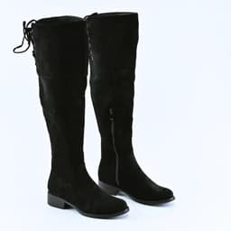 Botas Bucaneras Negras Gamuza Mujer H851-1 Negro 36