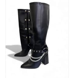 Bota Negro Mujer Ecocuero Venecia 5Y16-1 37