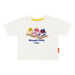 Polera Baby Shark Family Blanco 6 meses