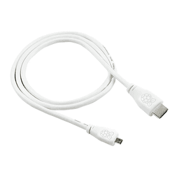 Cable Micro HDMI a HDMI para Raspberry Pi 4B - 1m Blanco