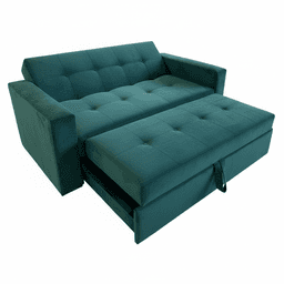 SOFA CAMA NOVUS TRES POSICIONES VERDE FELPA