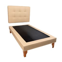 CAMA PLAZA Y MEDIA BEIGE LINO