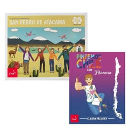 Pack Pintemos Chile con Florencia y Rompecabezas San Pedro Amarillo