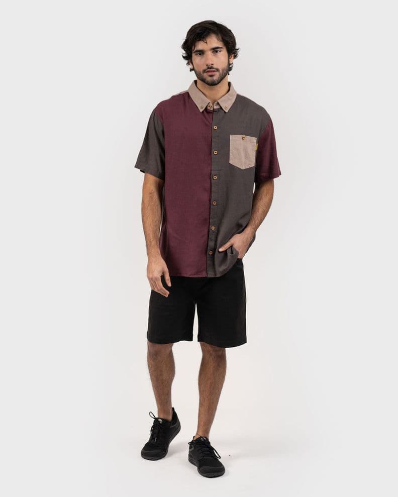 Camisa Lino Ceril Hombre Tritono Grey Gnomo M