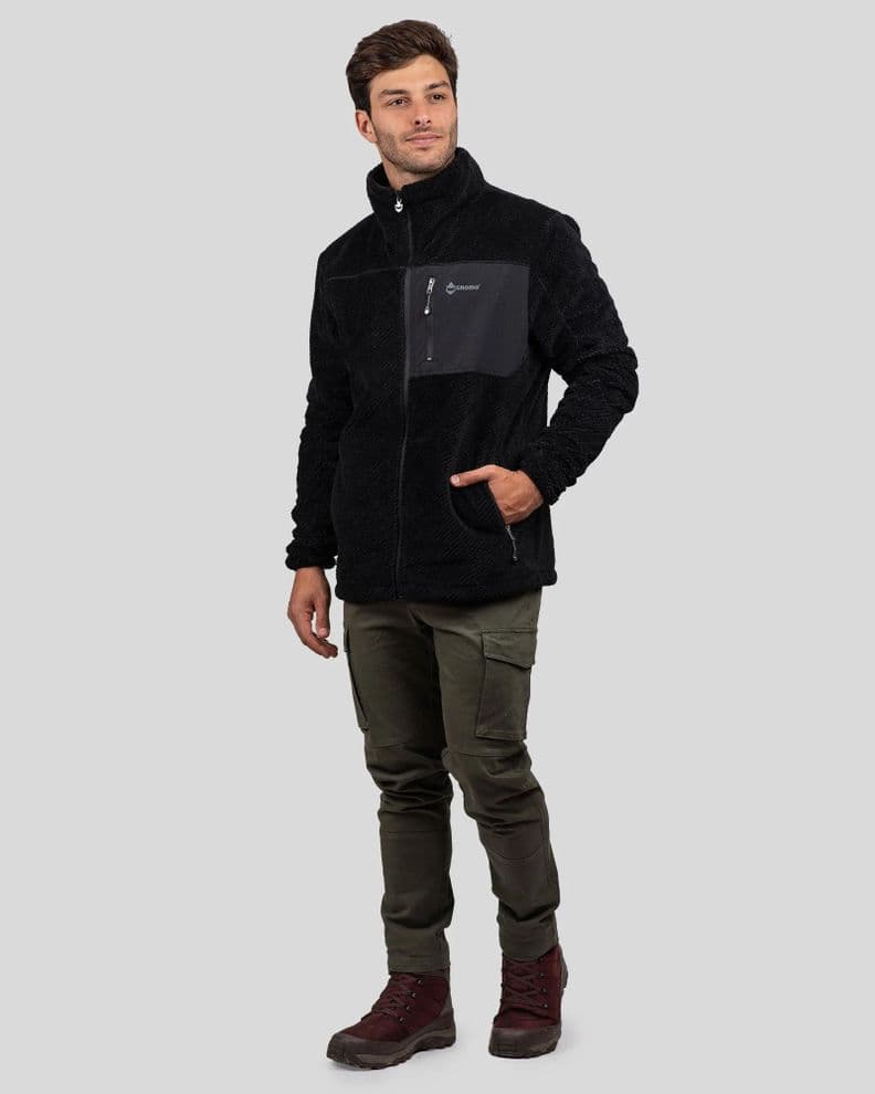 Short Fleece Eco Grimo Hombre Gnomo Negro M
