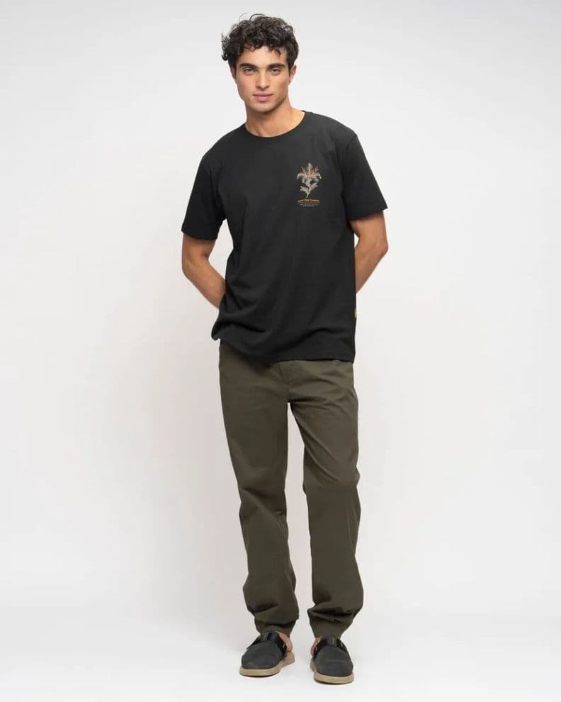 Polera Algodon M-12 Hombre Gnomo Negro L