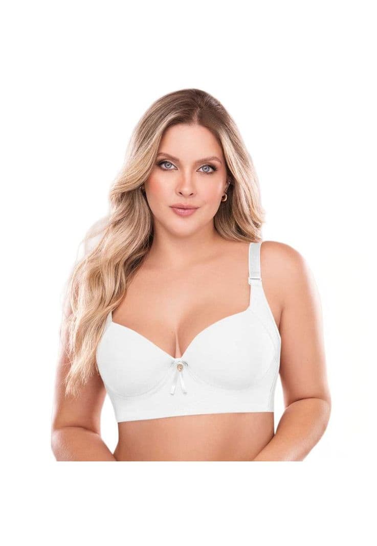 Sosten Control Fashionista Blanco Alto Cubrimiento Espalda 36 B