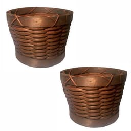 Set de 2 maceteros de mimbre