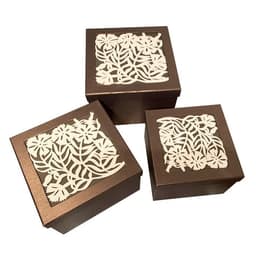Set de 3 Cajas Organizadoras Cafe