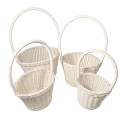 Cestas con manilla set de 4 Blanco