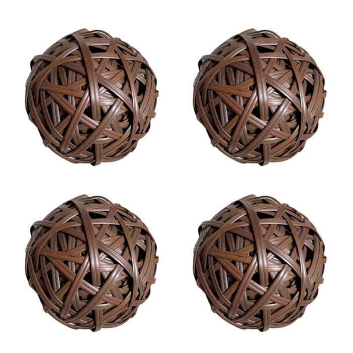 Esferas Decorativas de Mimbre Set