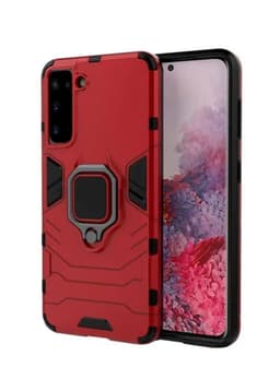 Carcasa Para Samsung S21 Antigolpes Ring Armor Con Soporte Rojo