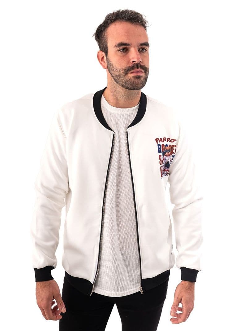BOMBER SUBLIMADA PARROT Blanco M