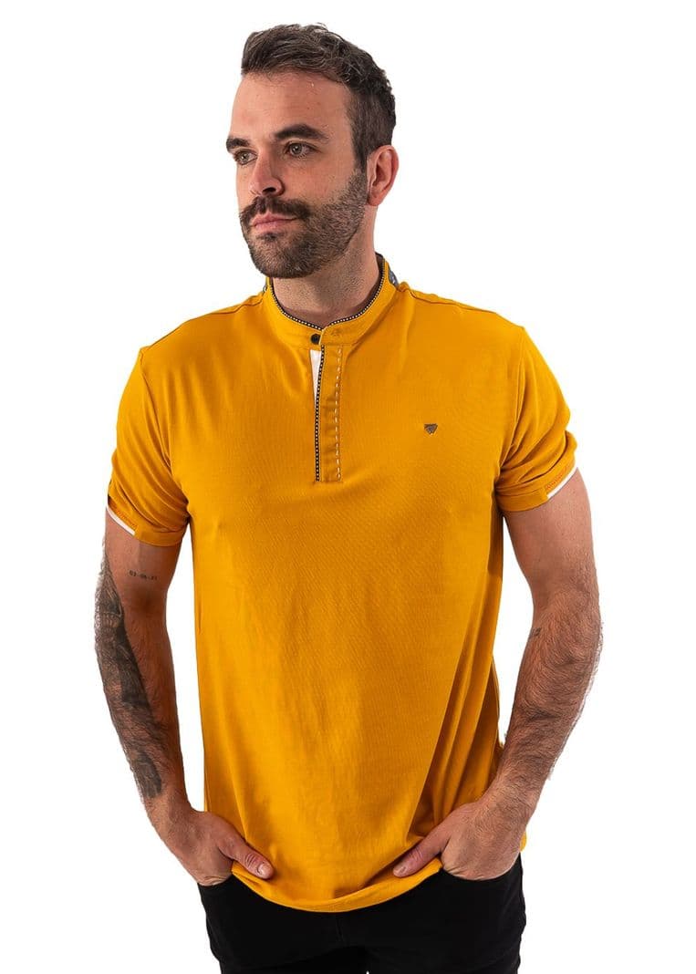 POLERA MANGA CORTA SLIM FIT Amarillo M