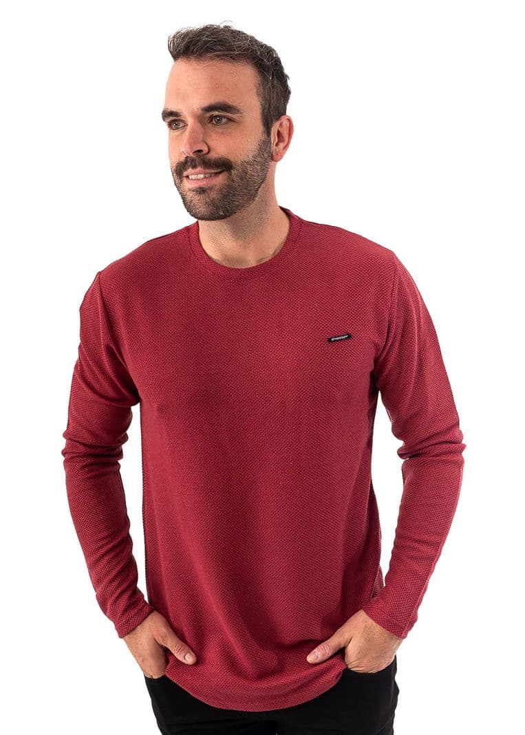POLERA MANGA LARGA, MARCA PARROT Burdeo M