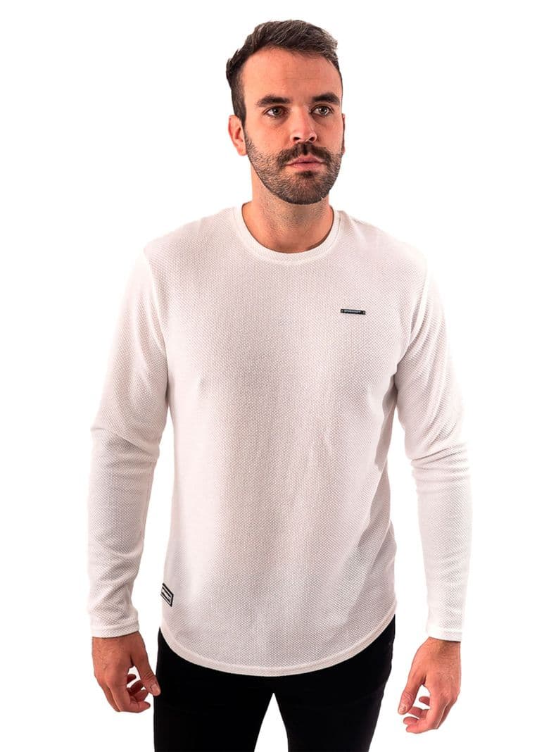 POLERA MANGA LARGA, MARCA PARROT Blanco M
