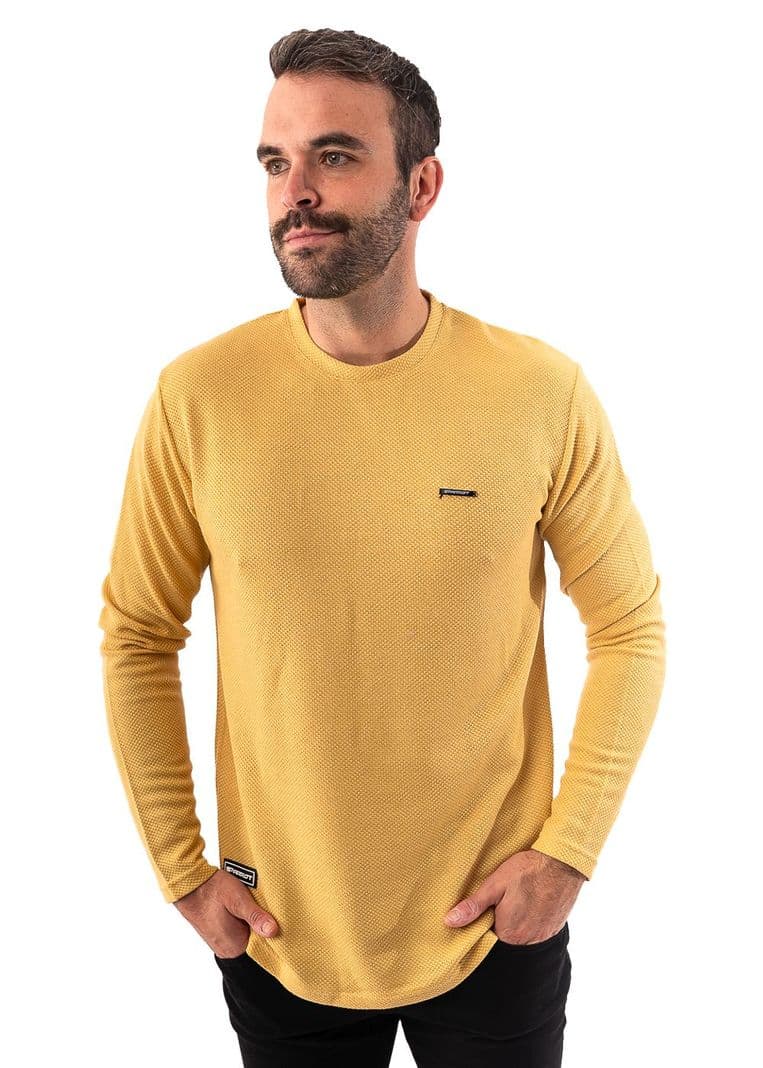 POLERA MANGA LARGA, MARCA PARROT Amarillo M