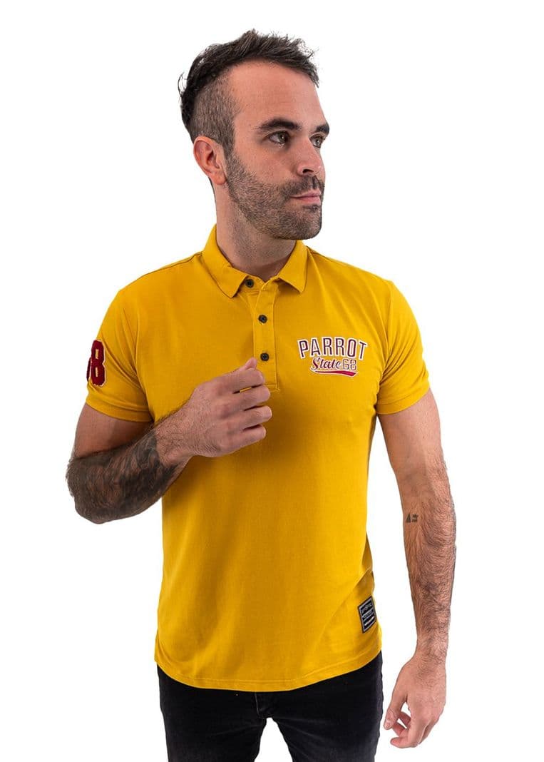 POLERA CUELLO PIQUE HOMBRE Amarillo L
