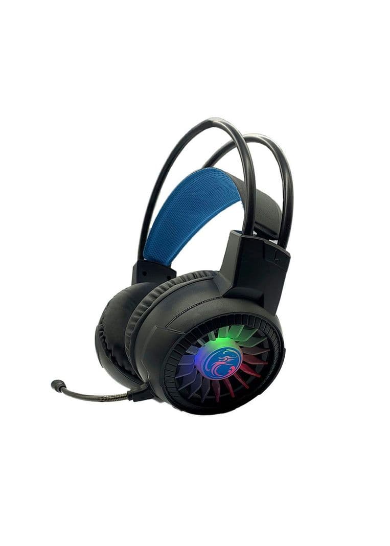 Audifonos USB Con Microfono Gamer Apedra HD-490 USB Con Luz Negro
