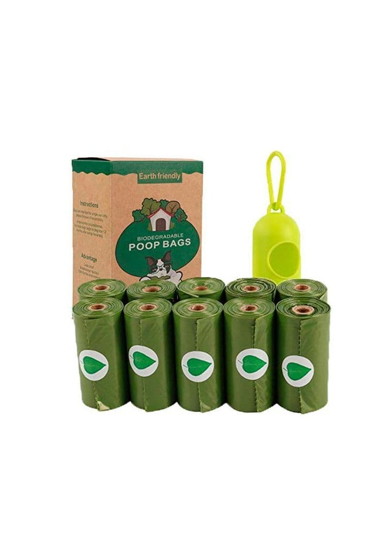 Dispensador Basura Para Mascota + 150 Bolsas Biodegradable Verde S
