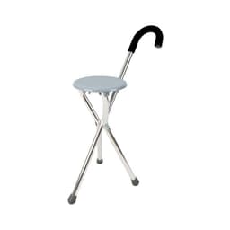 Baston Con Asiento Plegable Aluminio Alta Calidad Premium Gris