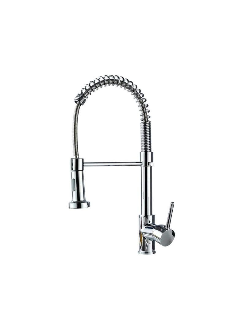 Llave Griferia Lavaplatos Simple Cuello Cisne Flexible Tap03 Plata