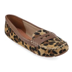 Mocasines Animal Print Borde Claro Vizzano Cafe 38