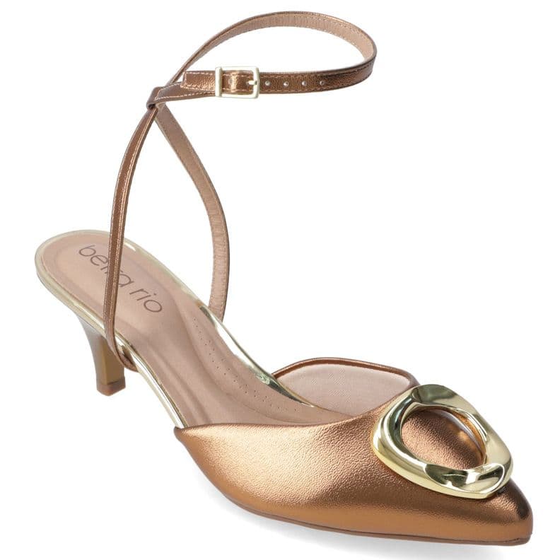 Stiletto Taco Aguja Bronce Beira Rio Mujer Cafe 38