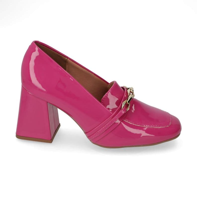 Zapato Taco Ancho Vizzano Magenta Fucsia 38