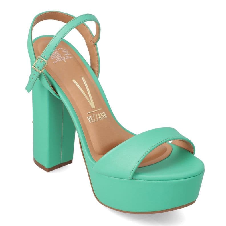 Sandalia Plataforma Vizzano Eco Cuero Verde 36