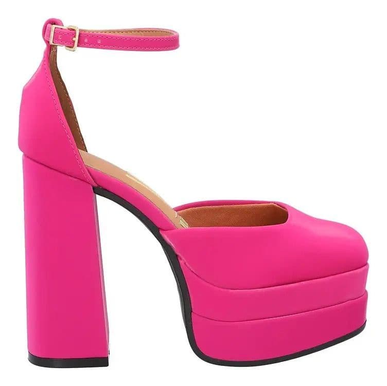 Maxi Plataforma Eco Cuero Rosado 38