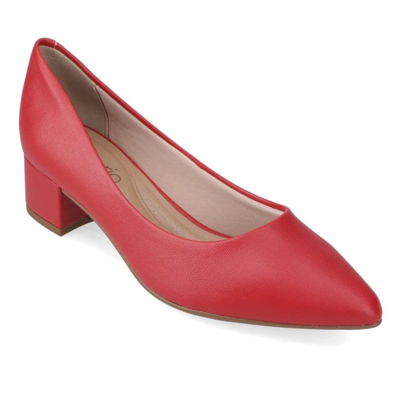Zapato Taco Ancho 5 cm Rojo Beira Rio 36