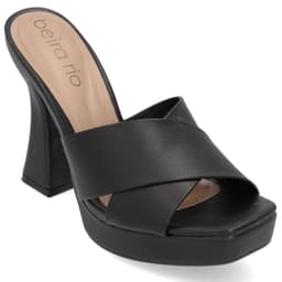 Sandalia Taco Ancho 10 Cm Beira Rio Eco Cuero Negro 35
