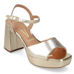 Sandalia Taco Ancho Fiesta Dorado Vizzano Mujer 35