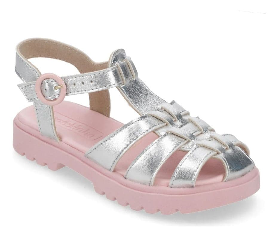Sandalia Molekinha 14133 Plateado 27