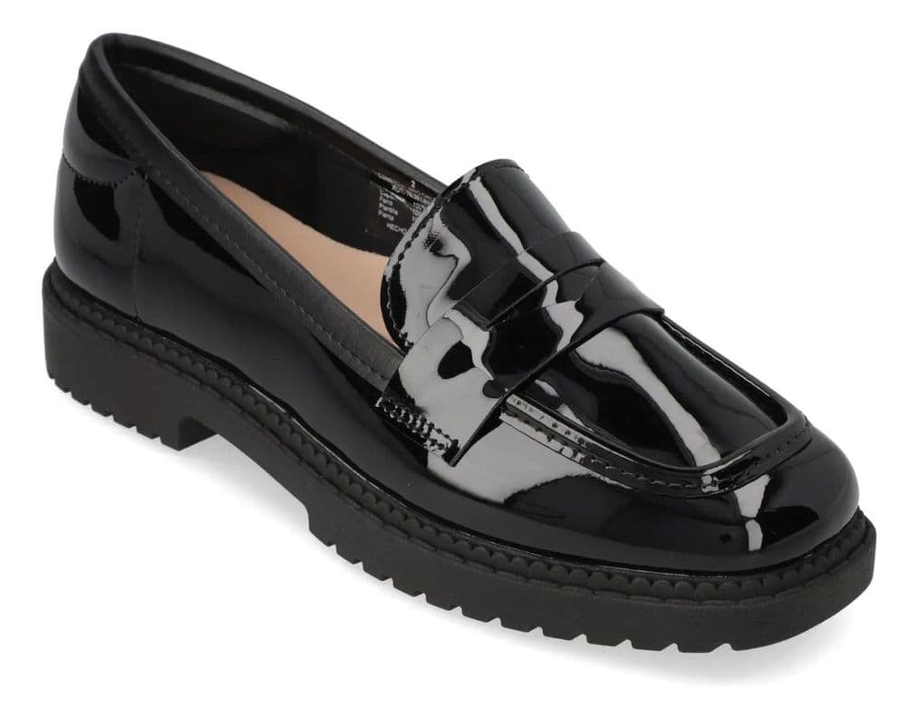 Mocasines Charol Negro Moleca 38