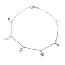 Pulsera Plata 925 Chiches Bri Cruz Plateado