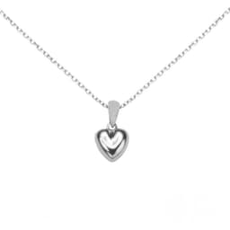 Collar Plata 925 Corazon Liso Plateado