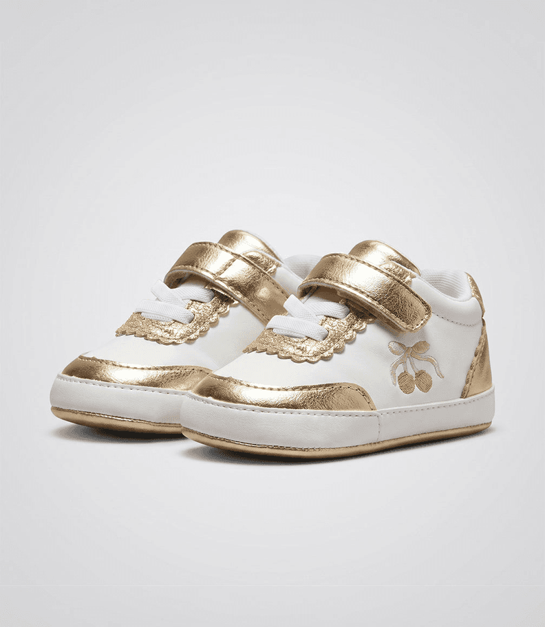Zapatilla recien nacida brillos L43391270389 dorado Limonada 18