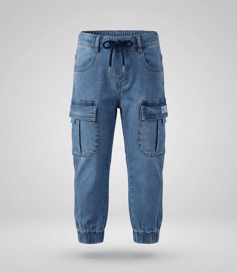 Jeans nino jogger B11111270374 denim celeste Black and blue 6 anos