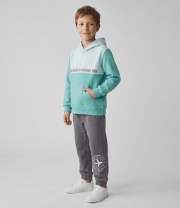 Buzo nino color block V11191270276 menta 4 Kids Verde Menta 8 anos