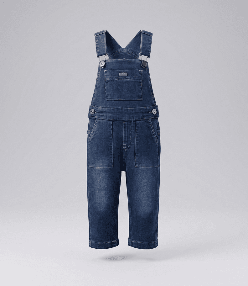 Jardinera bebe B12181270174 denim celeste Black and blue 24 Meses