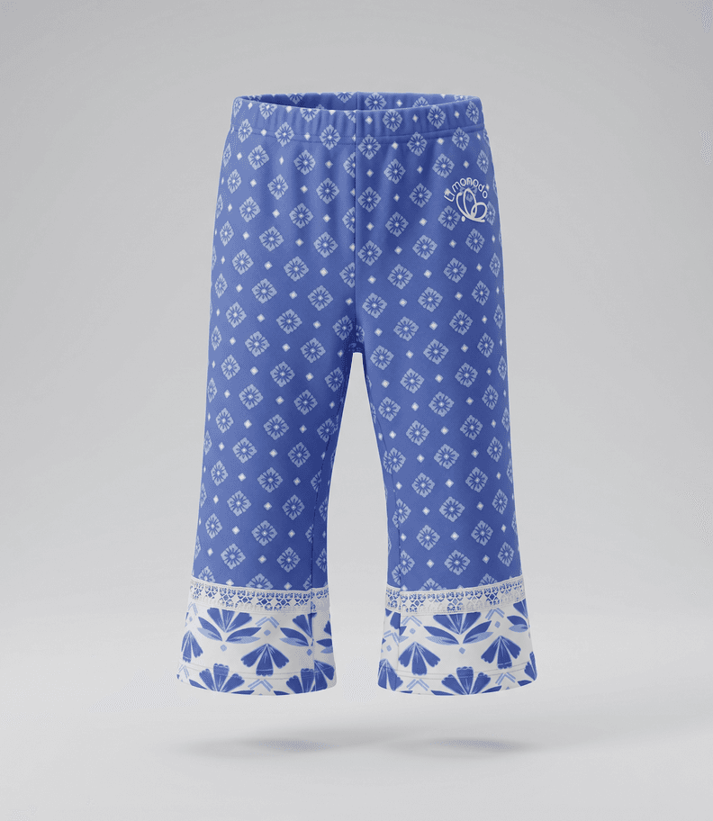 Calza bebe flare con flores L12721270158 azul Limonada 18 A 24 Meses