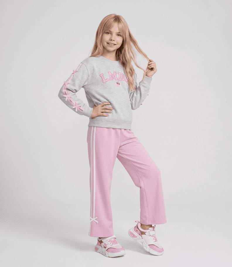 Conjunto poleron liviano y calza nina L11221270702 rosado 10 anos