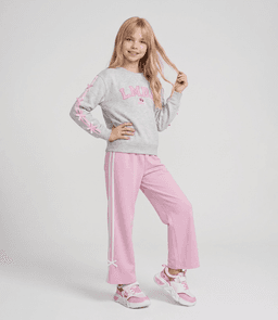 Conjunto poleron liviano y calza nina L11221270702 rosado 4 anos