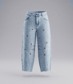 Jeans nina baloon L11111270574 denim celeste Limonada 2 Anos