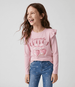 Polera manga larga nina L11011270702 rosado Limonada 2 Anos